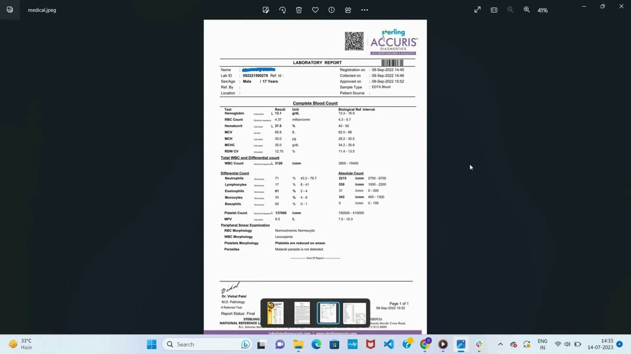 Medical Report Scanner | OCR and NLP