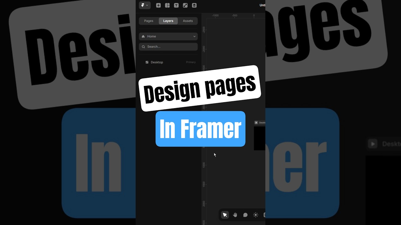 Design Page in Framer #framer #shorts #framertutorial