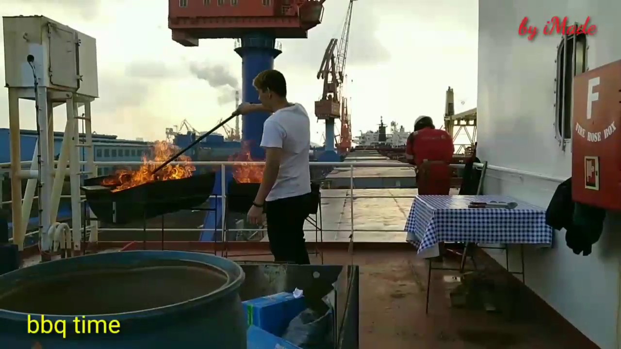 Crews BBQ di kapal kargo 2020 #stayonboard