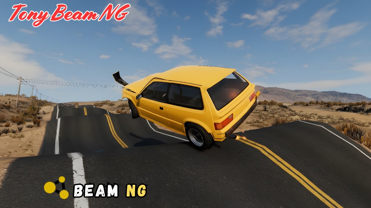 Cars vs big speed bump | Beam NG Drive