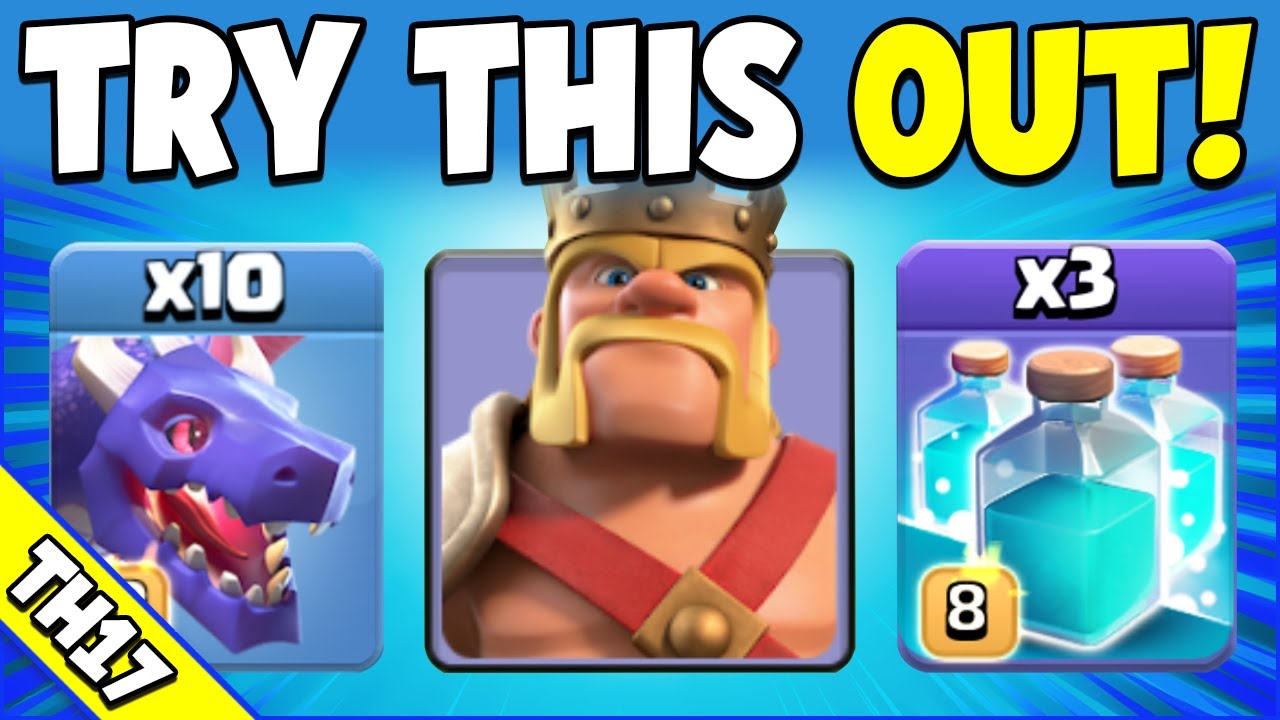 King + Air Attacks makes a HUGE DIFFERENCE in Ranked Mode! TH17 Attack Strategy (Clash of Clans)