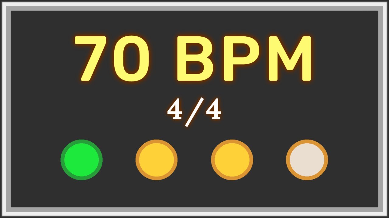 70 BPM 4/4 - Metrónomo con acento ⏳✔️