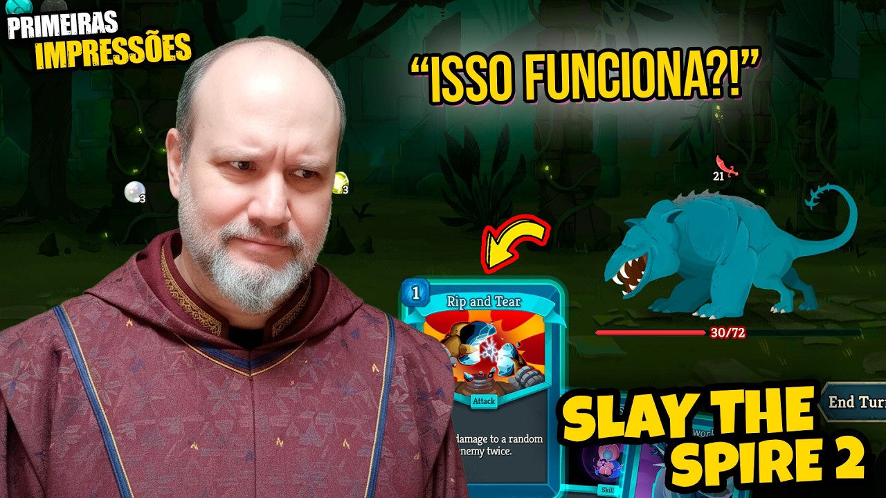 Slay the Spire 2 - minha estratégia é genial (só clico nas cartas que brilham)😭😭 | Gameplay PT-BR
