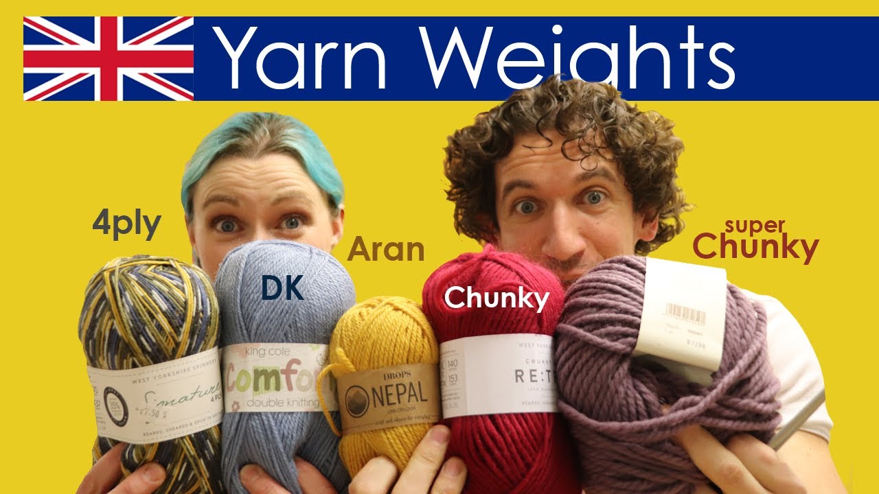 UK Yarn Weights Explained.  What is DK? What is 4ply yarn? Is Aran the same as Worsted?
