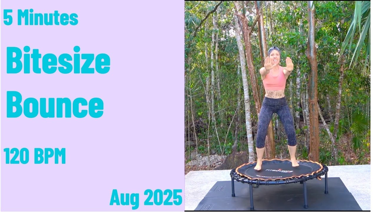 5 Minutes Bitesize Bounce Series on a Rebound Fit Trampoline. Aug 2025, 120BPM