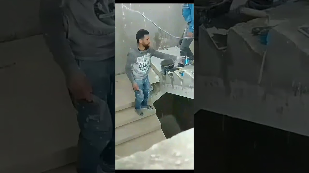 طريقة تركيب دروج الرخام بي إضاءة مخفيه