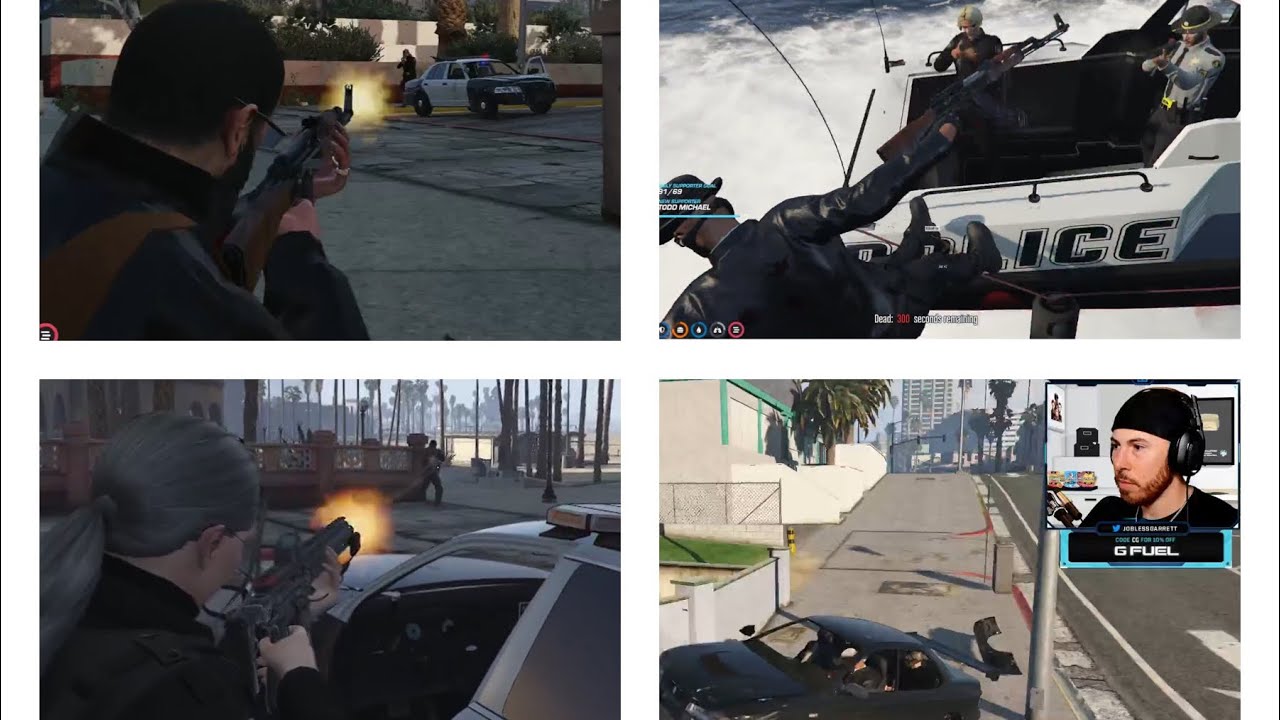 Перестрелка Чан Гана и копов ради Хатча (все точки зрения) | GTA RP NoPixel 3.0