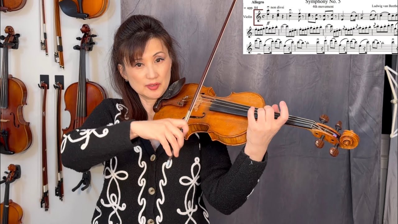 Beethoven Symphony No. 5, 4th Mvt Excerpt Tutorial | Slow to Fast Practice with Metronome 🎻