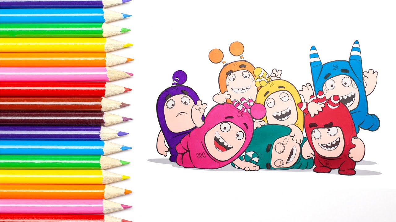 The Crazy Oddbods characters. Coloring Book for Kids.