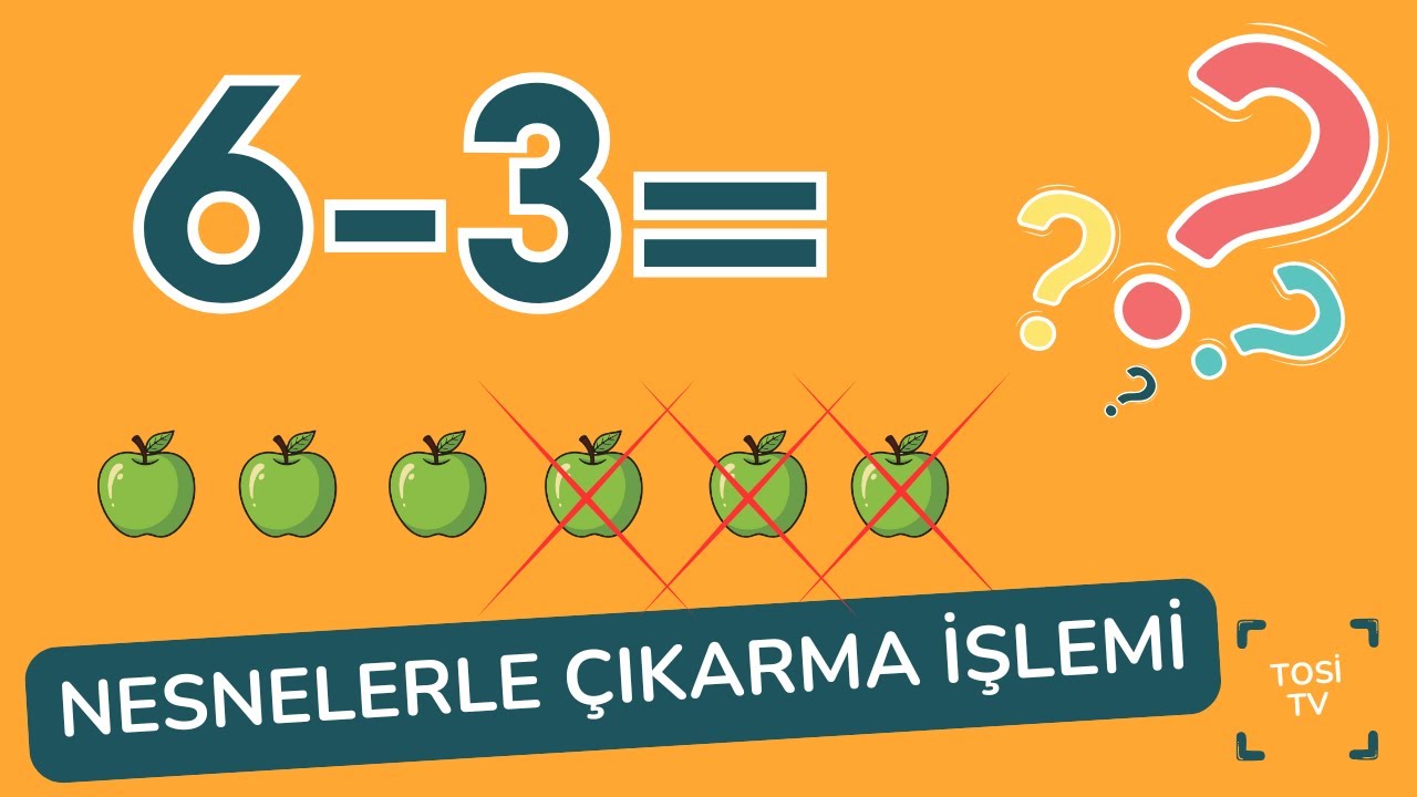 Nesnelerle &Ccedil;ıkarma İşlemini &Ouml;ğreniyorum - &Ccedil;ocuklar i&ccedil;in - Okul &ouml;ncesi, 1. sınıf ve 2. sınıf