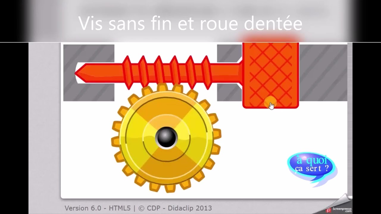 Analyse - Syst&egrave;me Vis sans fin et roue dent&eacute;e