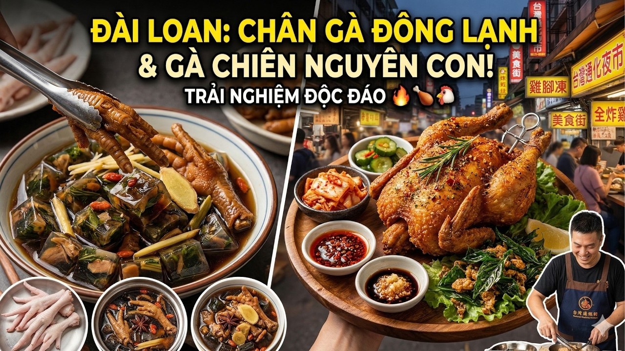 Khám phá chân gà mềm rục,  gà chiên giòn ẩm thực đường phố Đài Loan trứ danh