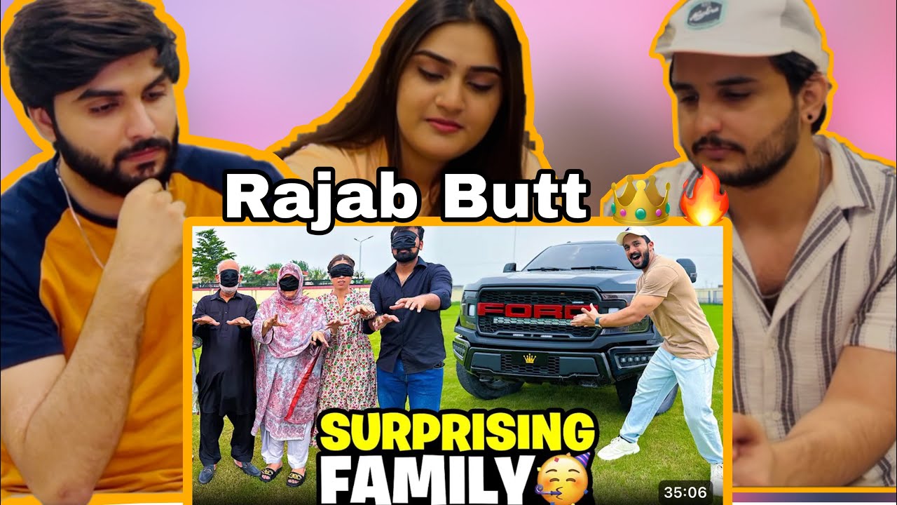 Reaction on Rajab Butt Surprising  his Family For His new Jahaz ( Ford Raptor) | Haider, Mann Dogar