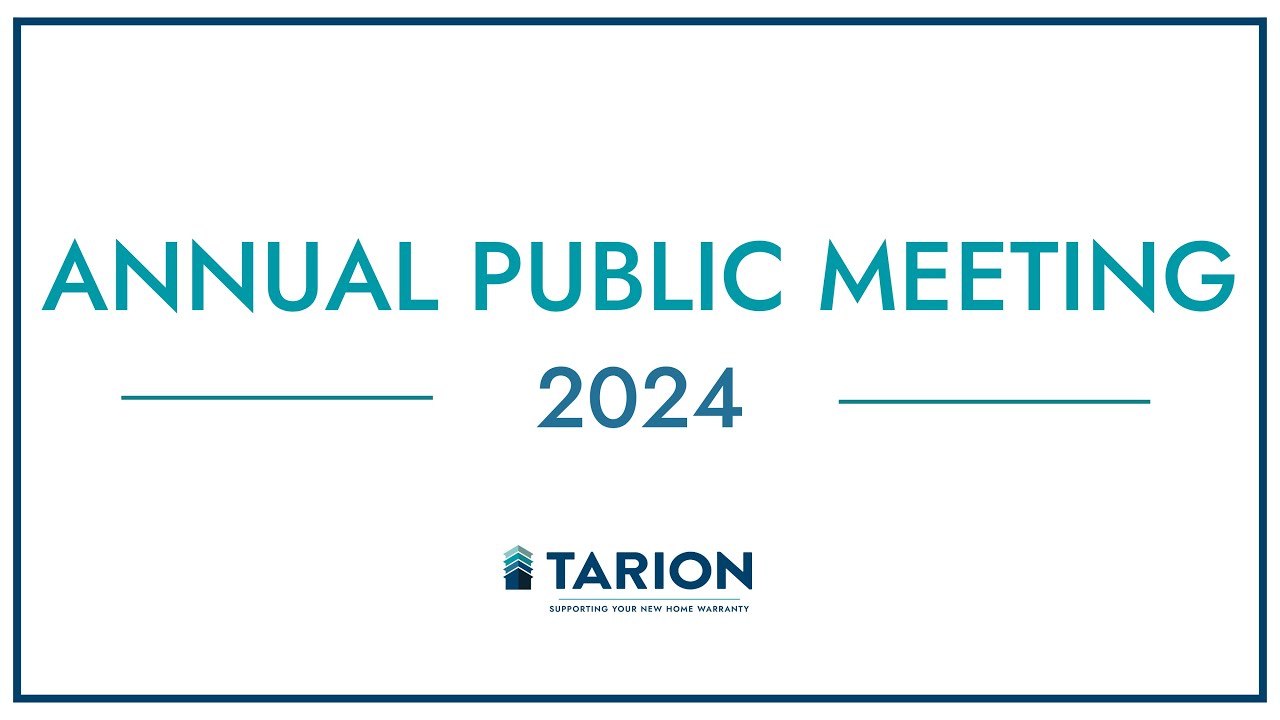 Tarion's Annual Public Meeting 2024