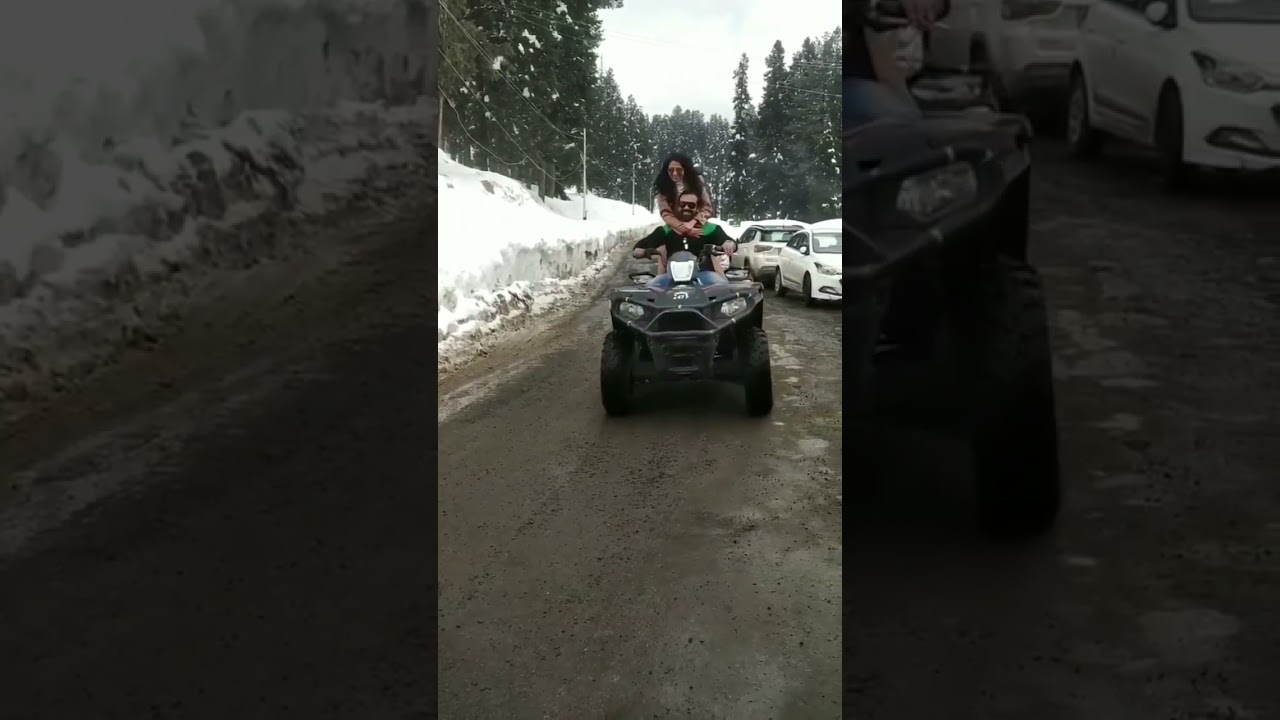 snow bike ride in Gulmarg #kashmir #snow #bikelover