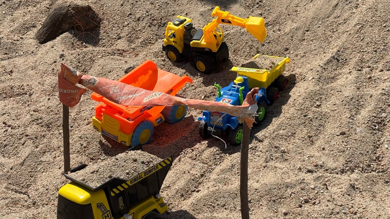 MINI NEW JCB TRACTOR DUMPER CARTOON SEND FILLING || RR TOYS 