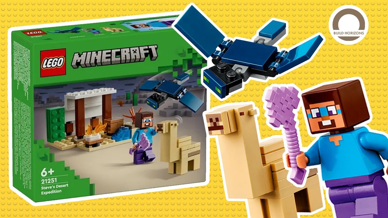 Can STEVE Survive the Phantom in the Desert?! 🌵 LEGO Minecraft 21251 Baby Camel Speed Build!