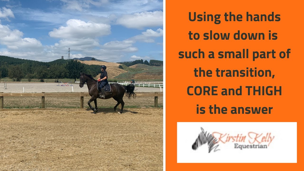 How to slow your horse down without using the reins.