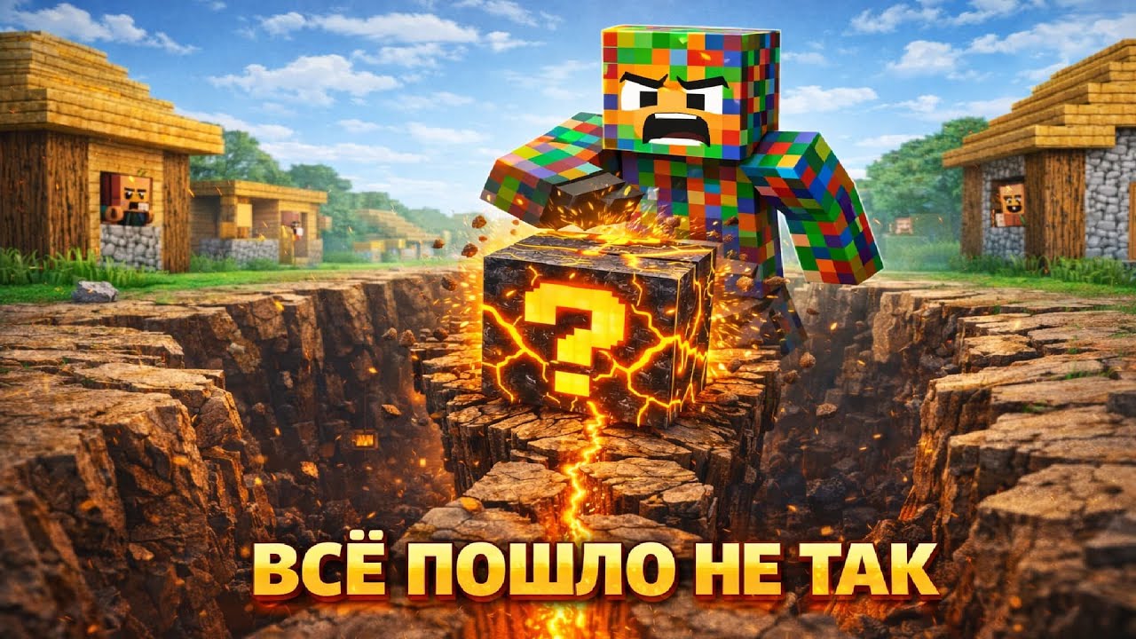 Я просто хотел исследовать мир… | Minecraft выживание с кубами удачи №18