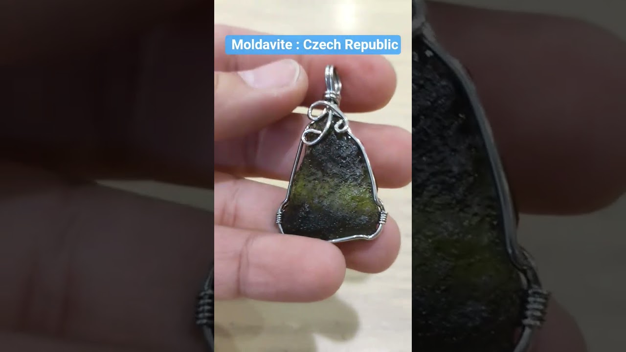 Moldavite 👽 Czech Republic the extraterrestrial glass #moldavite #crystals #tektite #czechrepublic