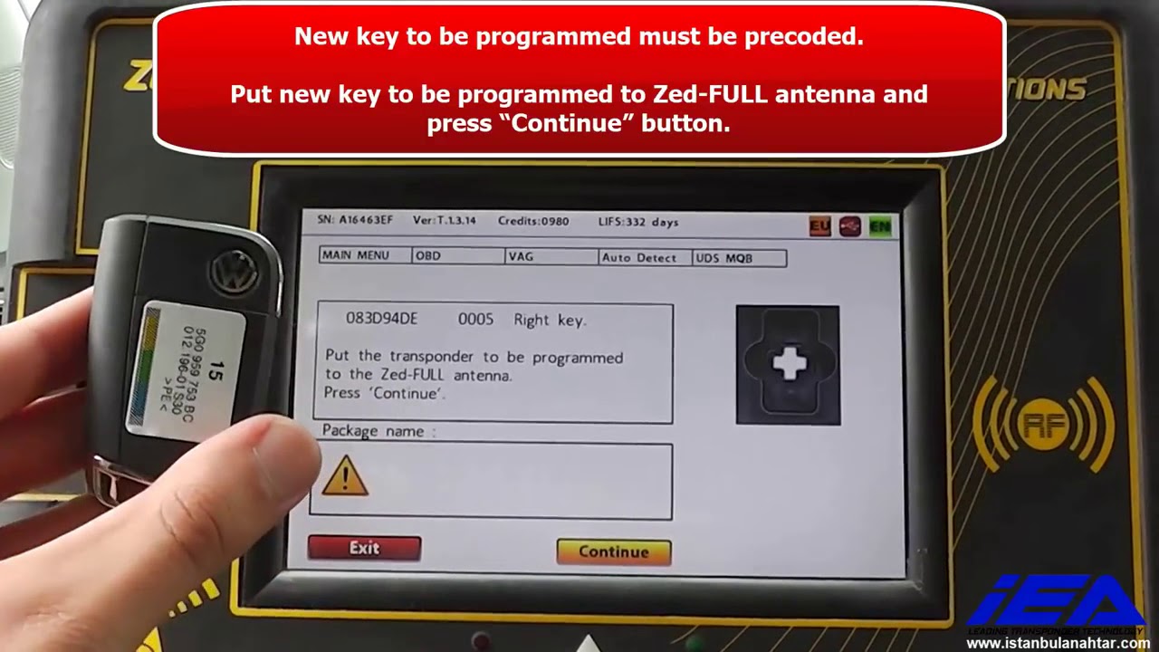 MQB UDS SYSTEM KEY PROGRAMMING FOR “VW POLO 2015” WITH Zed FULL