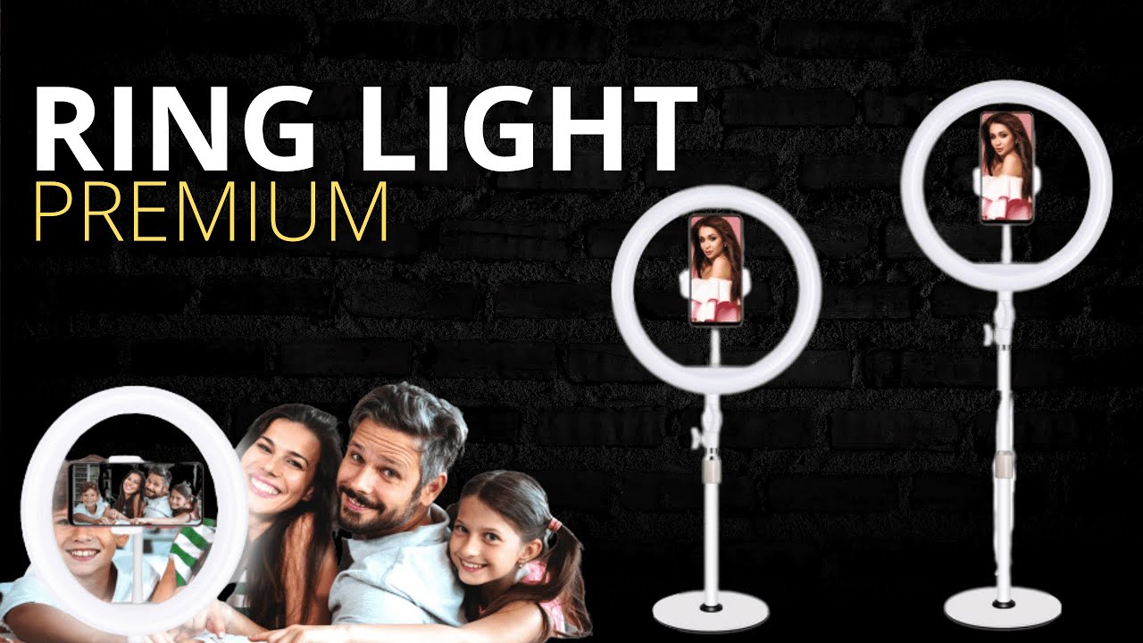 Iluminador Ring Light Profissional Trip&eacute; Grande Luz De Mesa