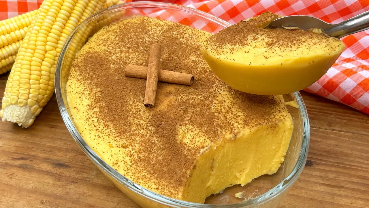 CURAU DE MILHO COM APENAS 3 INGREDIENTES / CANJICA DE MILHO