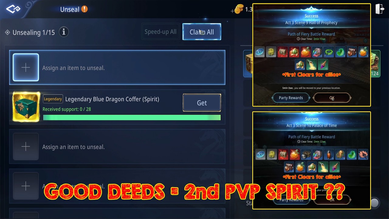Good Deeds = 2nd PVP Spirit ?? | 6th Legendary Spirit Unsealing | 151st to 160th Epic Unsealing
