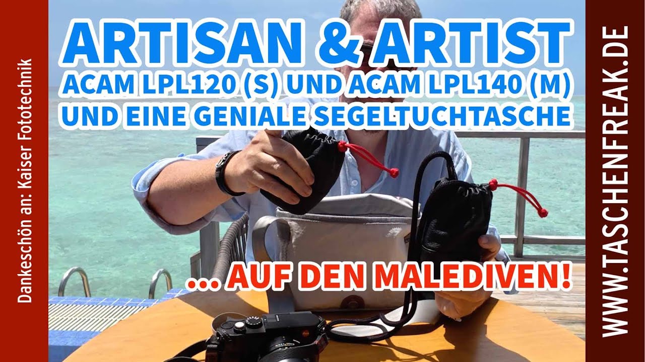 🎥 360&deg; Segeltuch-Tasche & Artisan and Artist Leather Pouches im Test &ndash; stylisch, leicht & handmade!