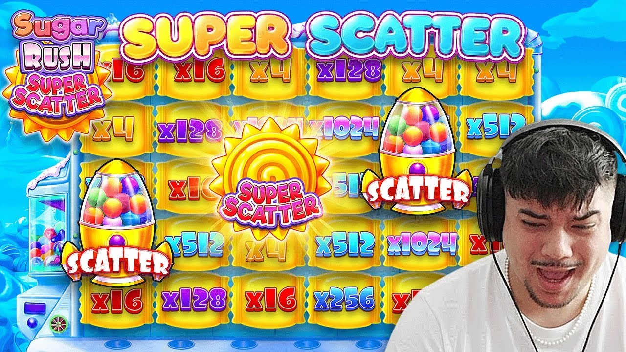 We Spun Sugar Rush Super Scatter Until it Bonused...