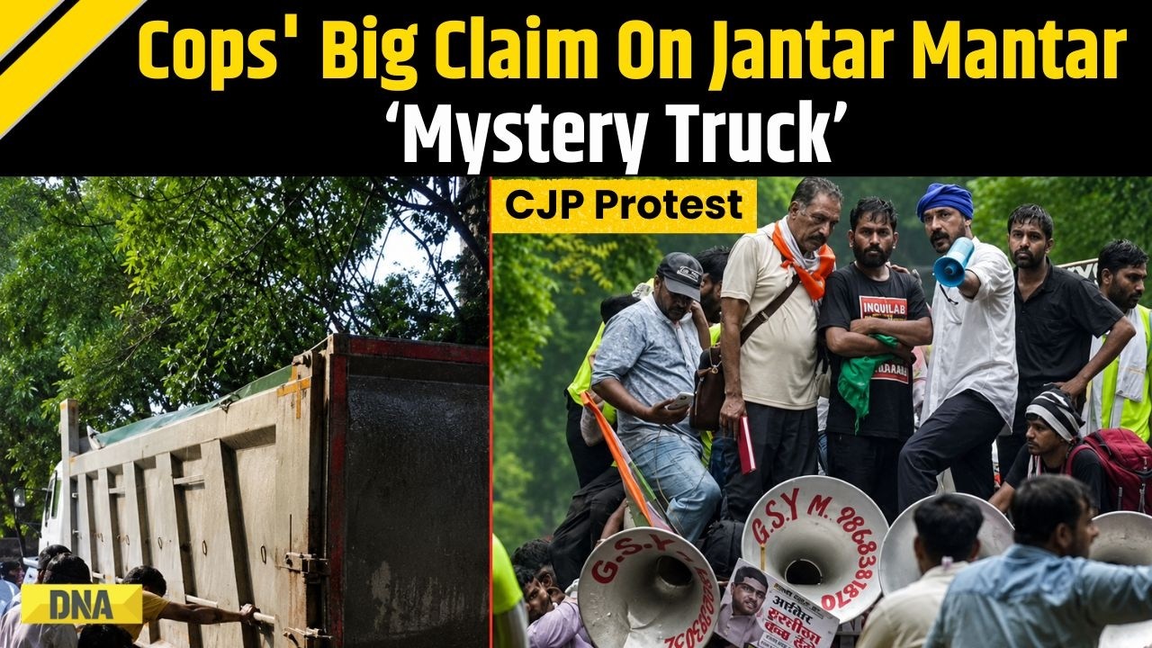 CJP Protest: Delhi Cops Big Claim On Truck Loaded With Stones At Jantar Mantar's Protest | Delhi