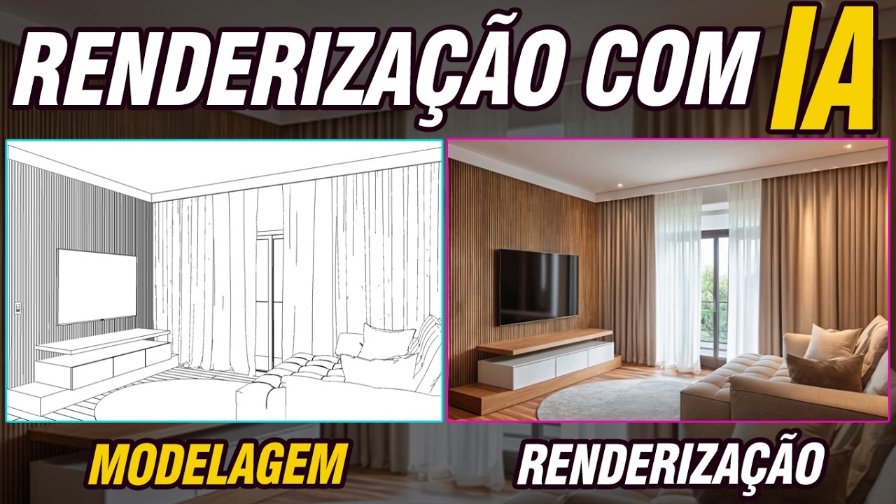 RENDER de INTERIORES com IA - Inteligência Artificial
