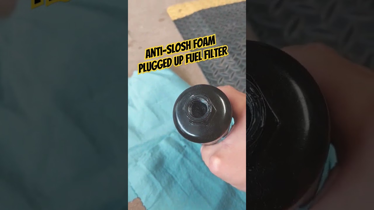 Anti-Slosh foam plugs up fuel filters! #foam #filter #fuel #Ohno #damage  #HalloweenWithShorts
