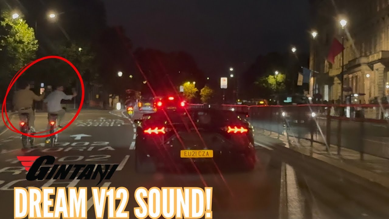 DREAM *GINTANI EXHAUST* Lamborghini Aventador SVj DESTROYS London! INSANE Tunnel F1 Sound & REVS!