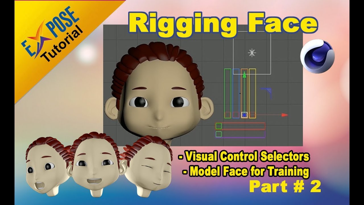 Cinema 4D Tutorial - Rigging Face (Control Menus) Part 2