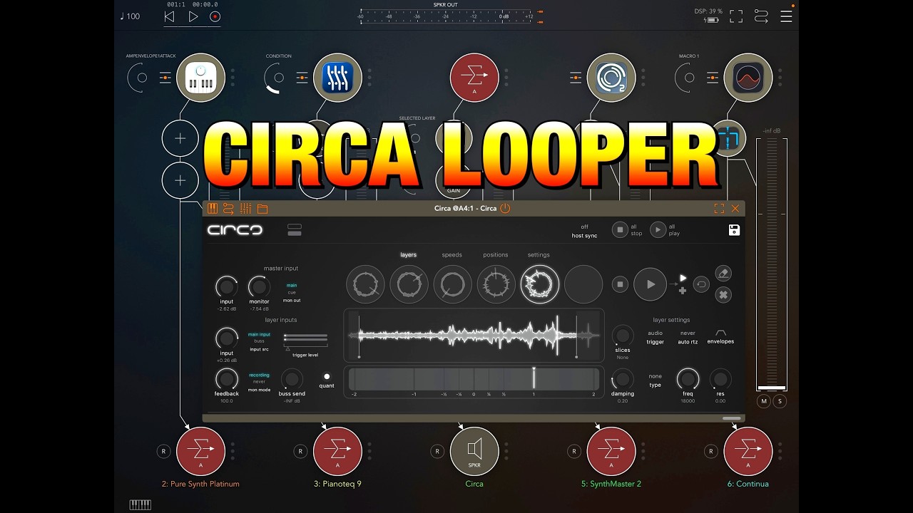 Circa Looper - Making Ambient Loop Sessions with Pure Synth, SynthMaster 2, Quanta & Pianoteq - iOS