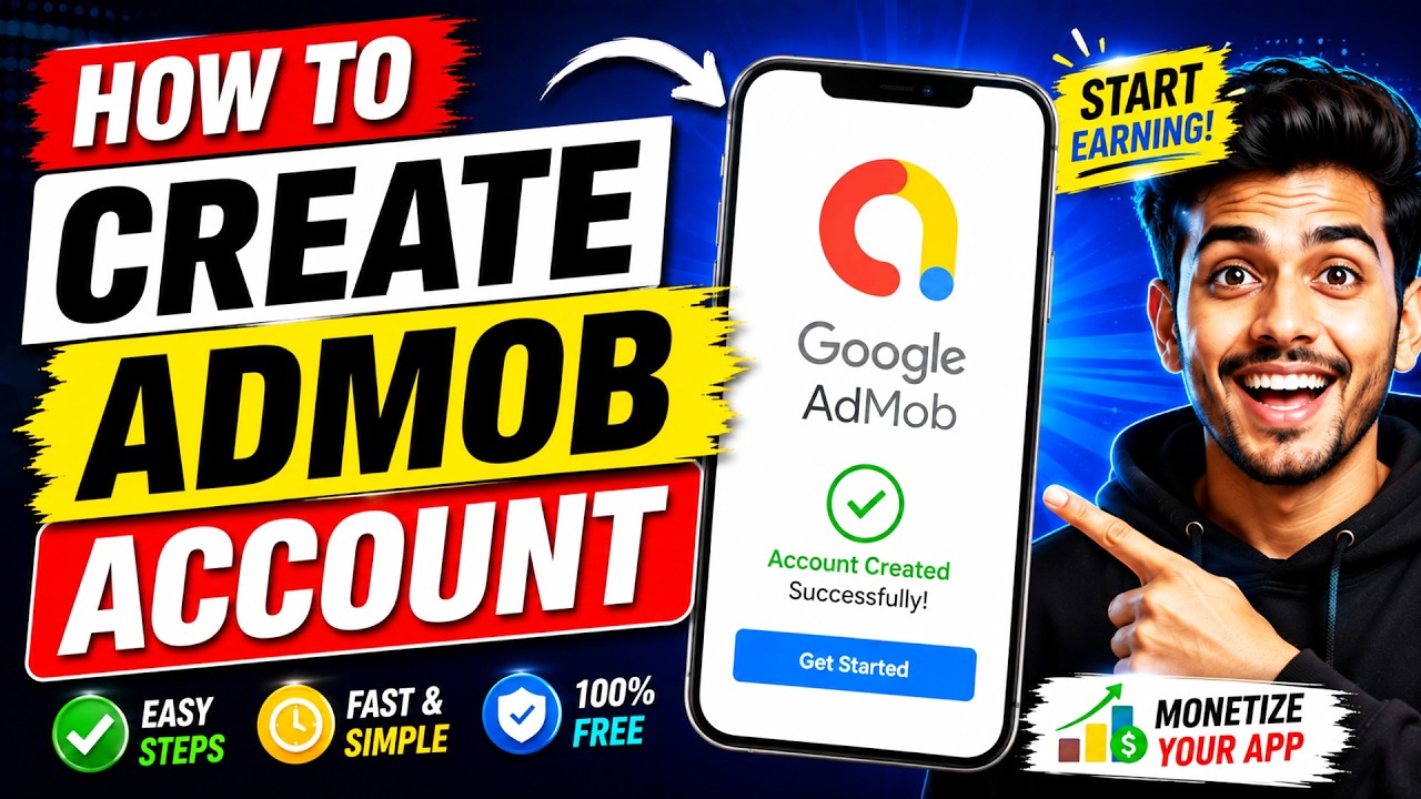 How To Create Admob Account | How To Create Google Admob Account | Admob On Unity