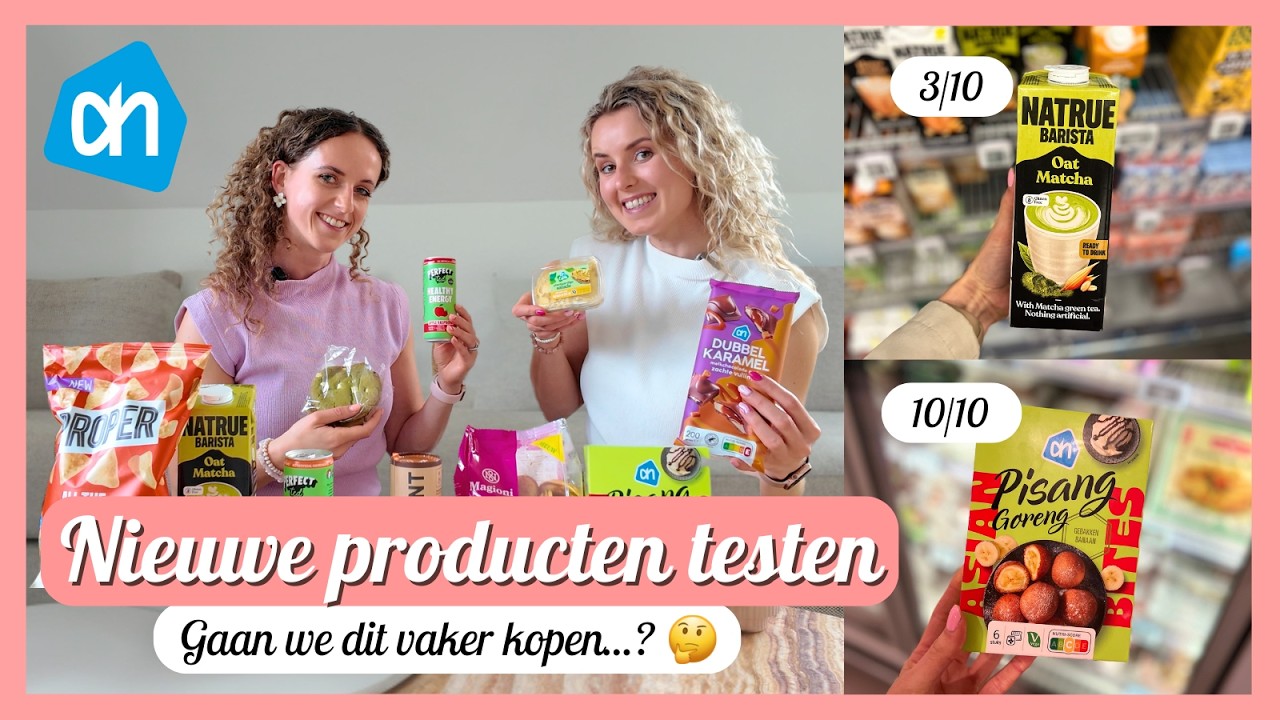 Albert Heijn: nieuwe PRODUCTEN PROEVEN 🥞🛒 | Matcha Cookie 🍵, Vegan Eiersalade 🥚 & Pisang Goreng 🍌