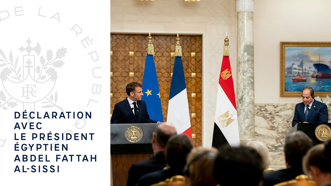 Visite en Égypte : déclaration du Président Emmanuel Macron et du Président Abdel Fattah Al-Sissi.