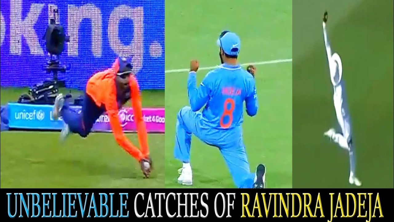 Top 10 catches of RAVINDRA JADEJA |Amaizing catches💥