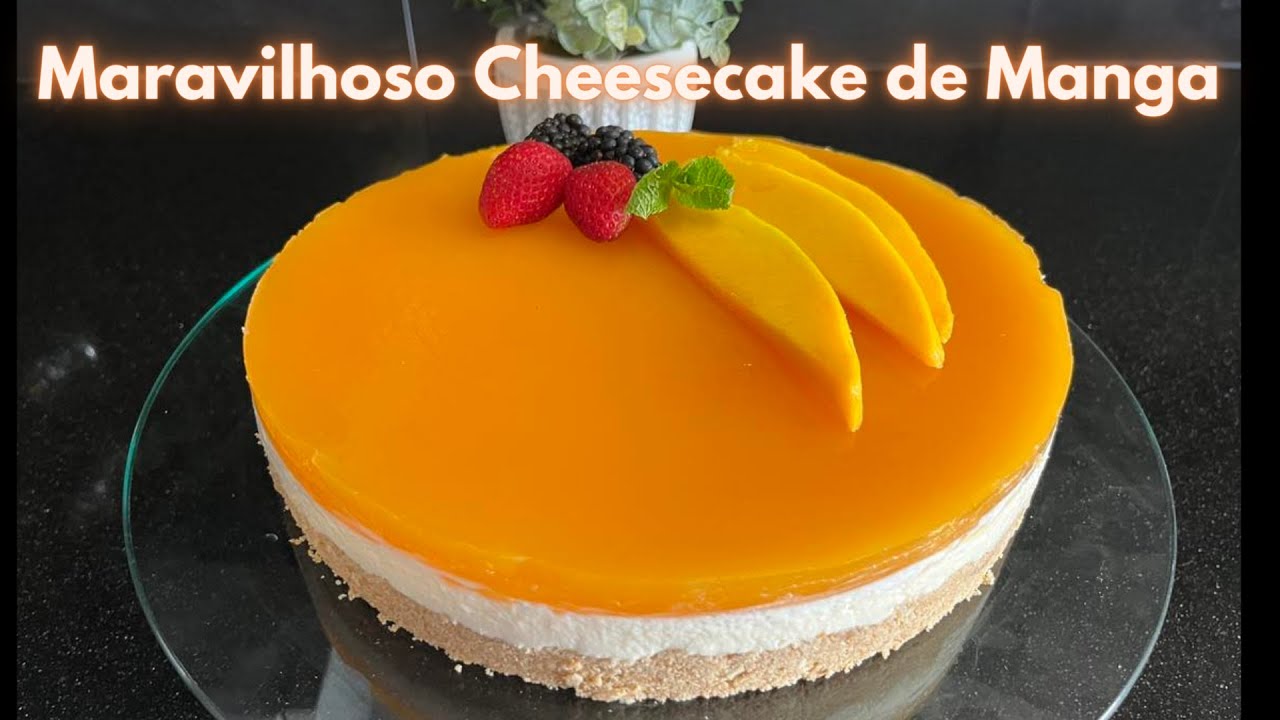 Maravilhoso Cheesecake de Manga - Super viciante e refrescante
