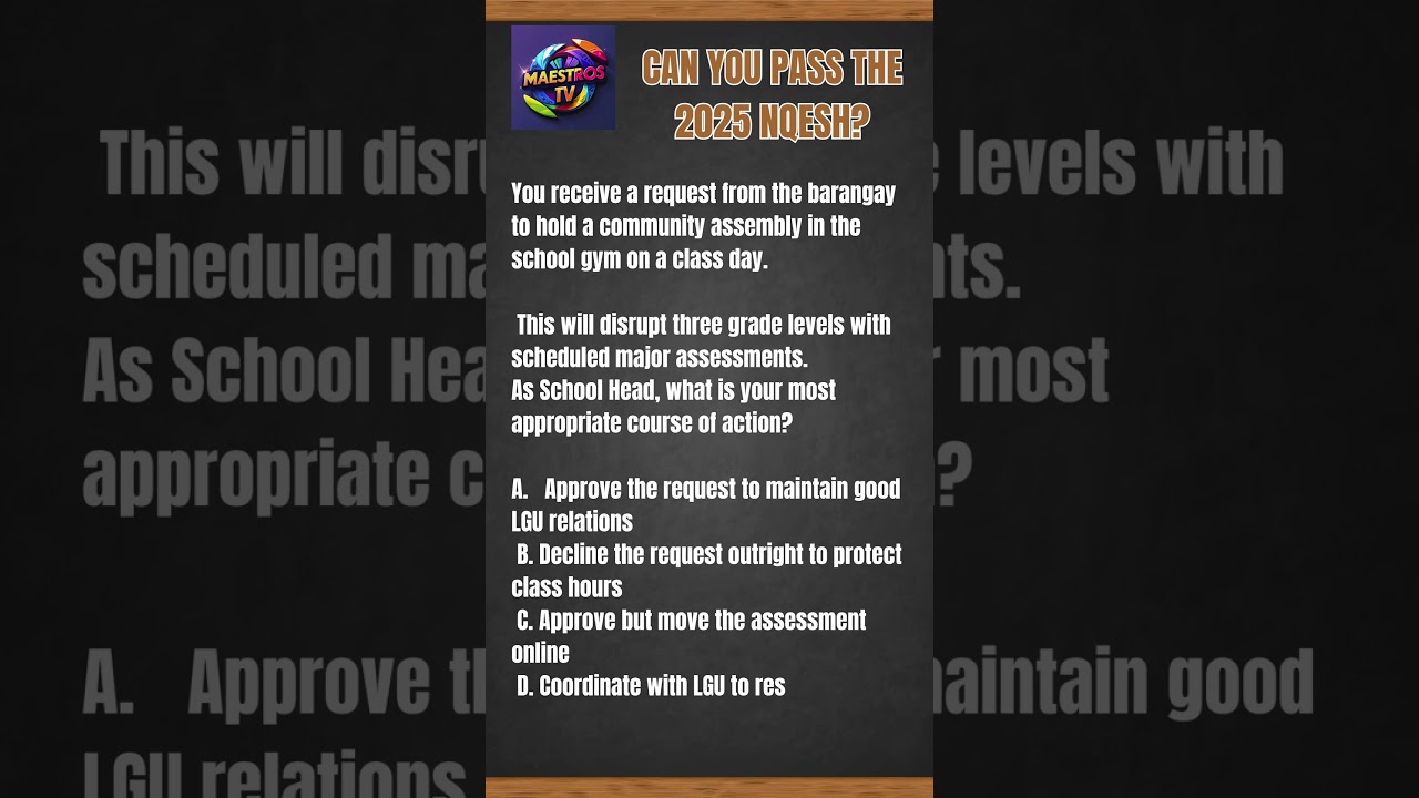 Principal Test Review Quiz 2 #depedphilippines#nqesh2025