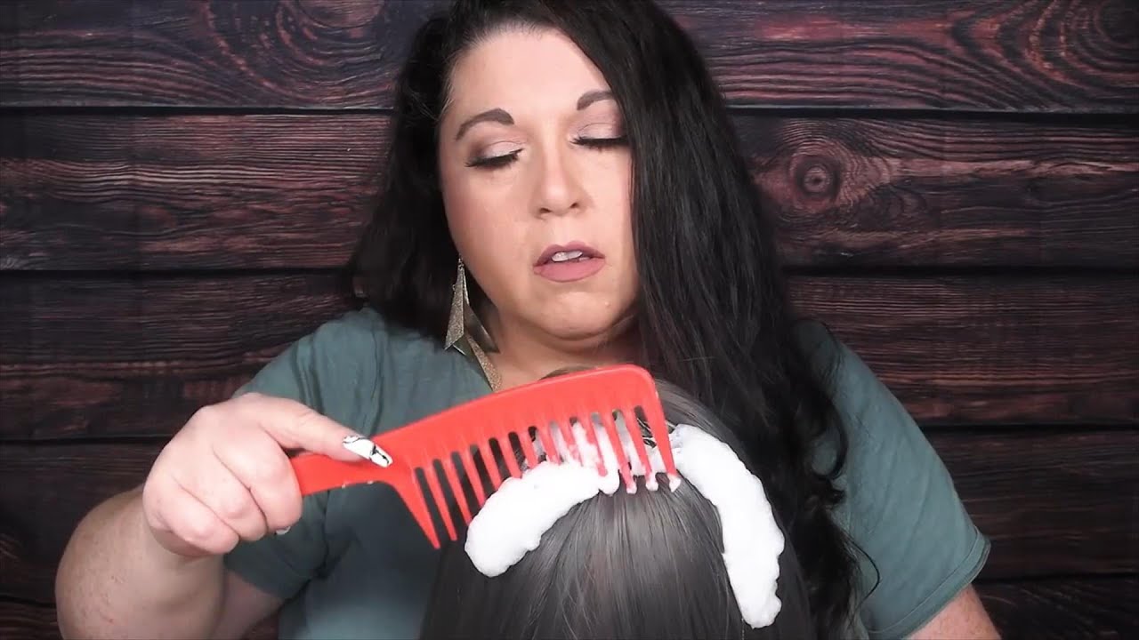 ASMR Scalp Check and Treatment for Menopause (Fizzy Sounds, Scalp Massage) Scalp Care Hair Salon