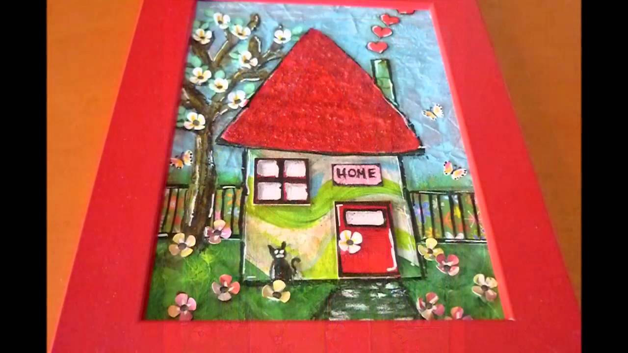 ❤ Mixed Media Morsels technique #8 Houses