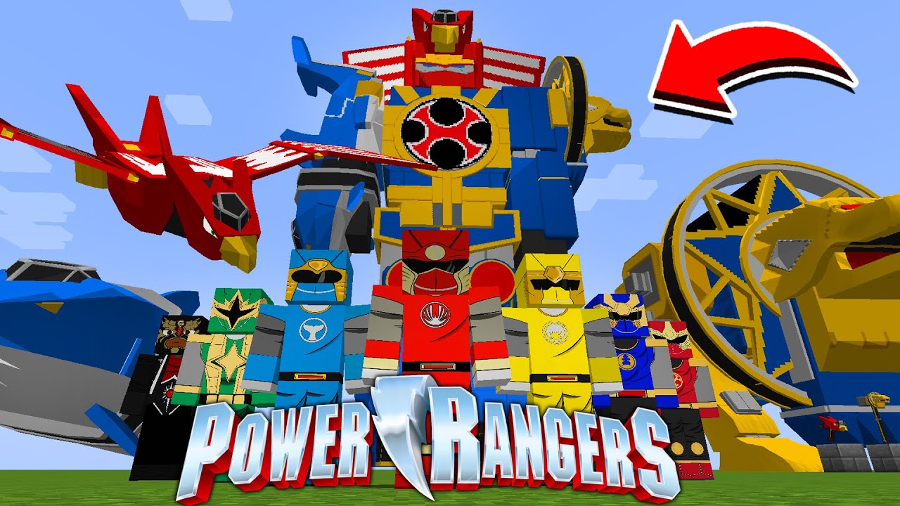 *NOVO* MOD DOS POWER RANGERS NO MINECRAFT (megazord e muito mais) ‹‹ P3DRU ››