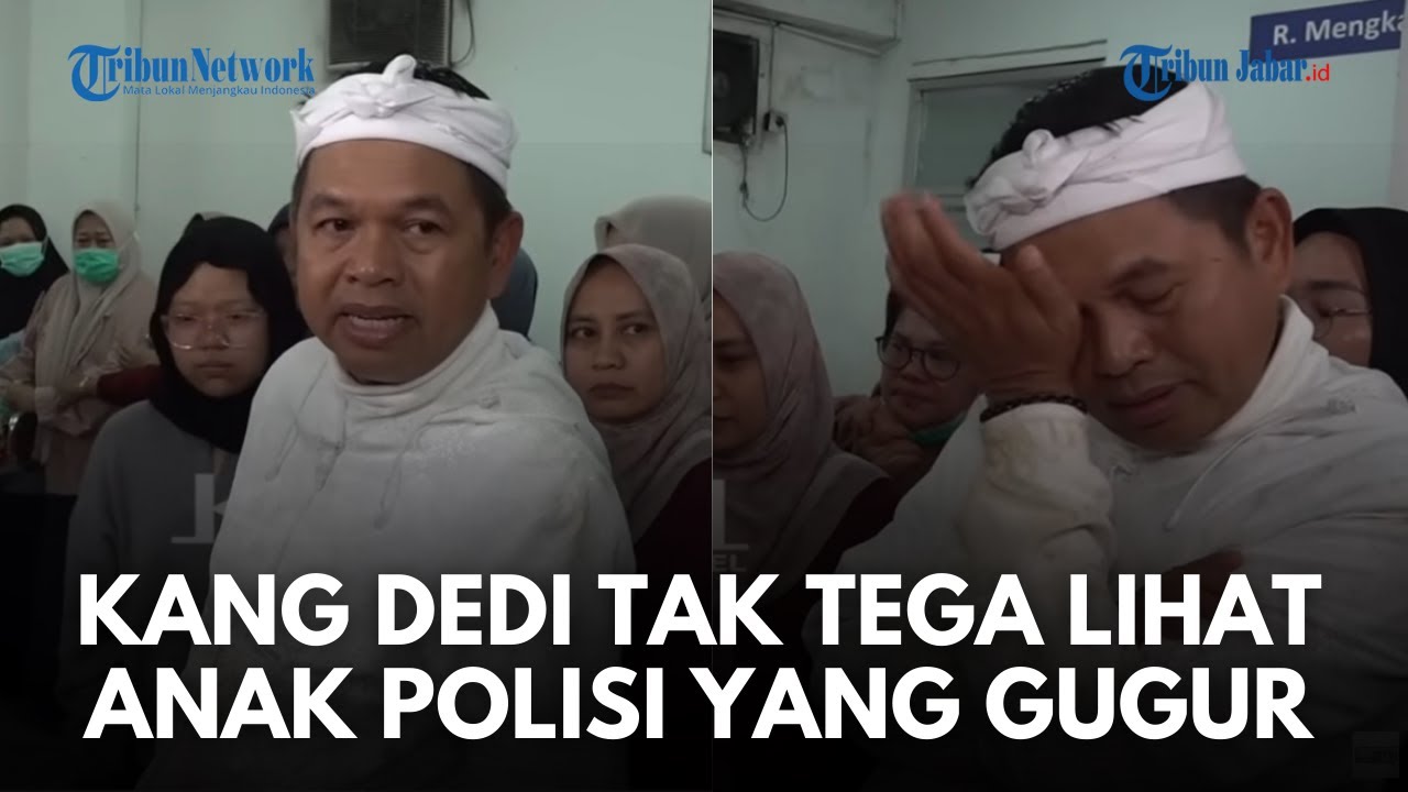 KANG DEDI TAHAN TANGIS! Saat Ngel4yat 2 Polisi Gugur, Janji Tanggung Biaya Pendidikan Anak Korban