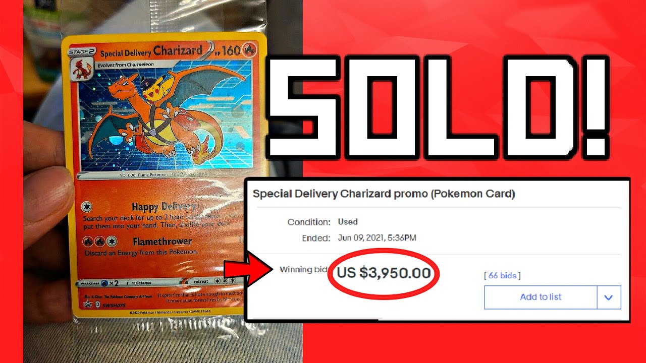 ANOTHER Special Delivery Charizard just sold for $4,000 USD on eBay !