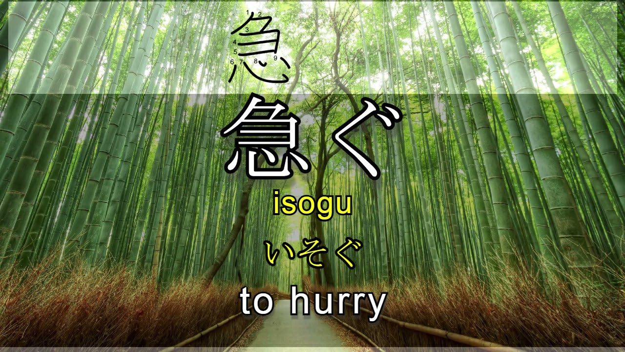 Genki 1, Lesson 6 Vocabulary, with Kanji strokes