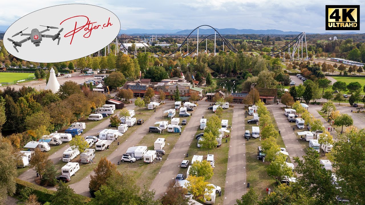 Europapark Camp Resort und Camping Stellplätze by Air 4k - Übersicht und Anreiseinformationen