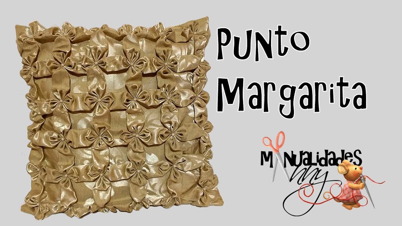 COJÍN O ALMOHADÓN MARGARITA | capitone o drapeado Manualidades Anny
